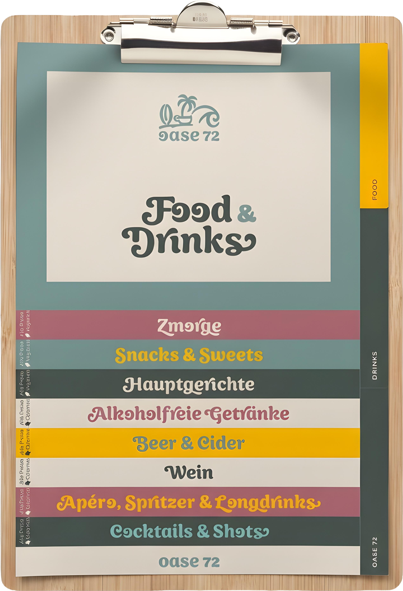 oase72 menu